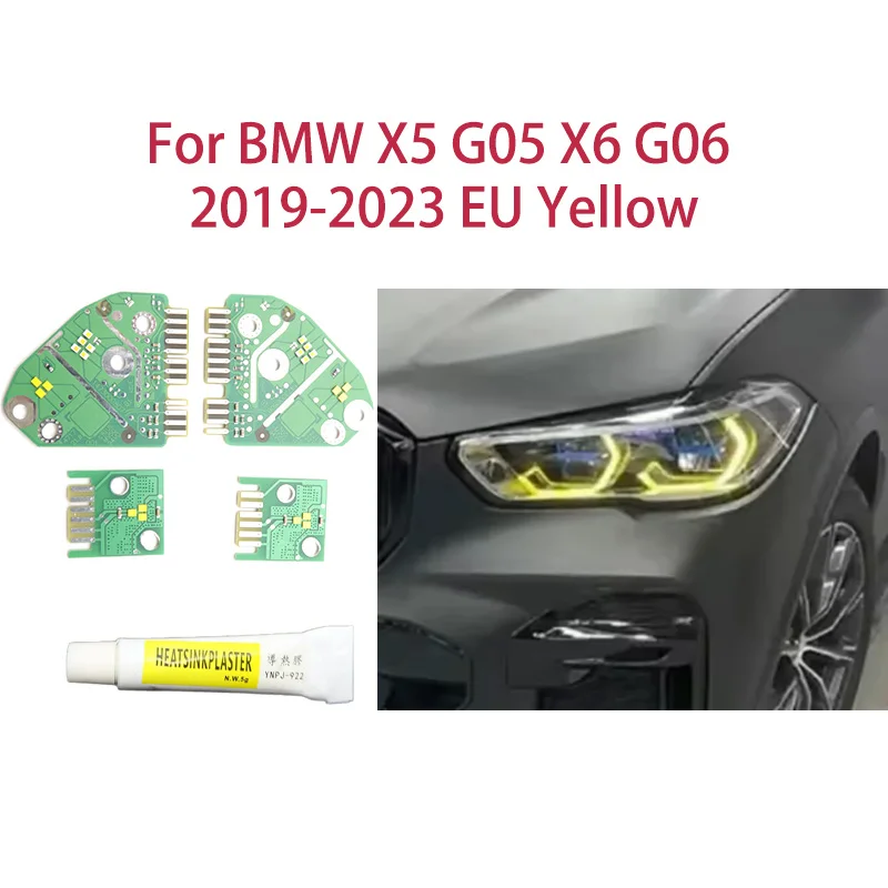 1 pair Lemon Yellow Car Hernia Headlights DRL Chip Angel Eyes Car headlights Ballast chip For BMW X5 G05 X6 G06 19-23 EU version
1 pair Lemon Yellow Car Hernia Headlights DRL Chip Angel Eyes Car headlights Ballast chip For BMW X5 G05 X6 G06 19-23 EU version