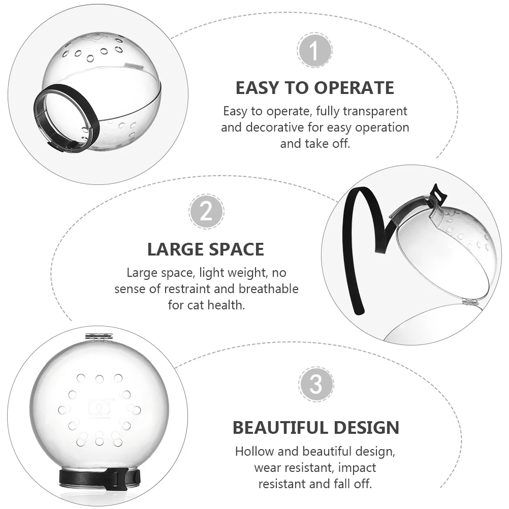 Headgear s Transparent Protective Collar Breathable Cat Supplies White Cover Anti Bite Artifact Easy Operation Hollow Design
Headgear s Transparent Protective Collar Breathable Cat Supplies White Cover Anti Bite Artifact Easy Operation Hollow Design
