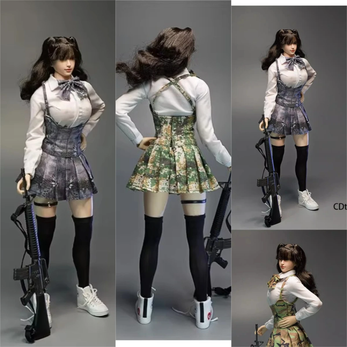 1/6 Scale Jk Uniform Camouflage Tactical Armed Girl Clothes Pleated Skirt Shirt Set for 12 Inch Female Soldier Doll Accessories
1/6 Scale Jk Uniform Camouflage Tactical Armed Girl Clothes Pleated Skirt Shirt Set for 12 Inch Female Soldier Doll Accessories