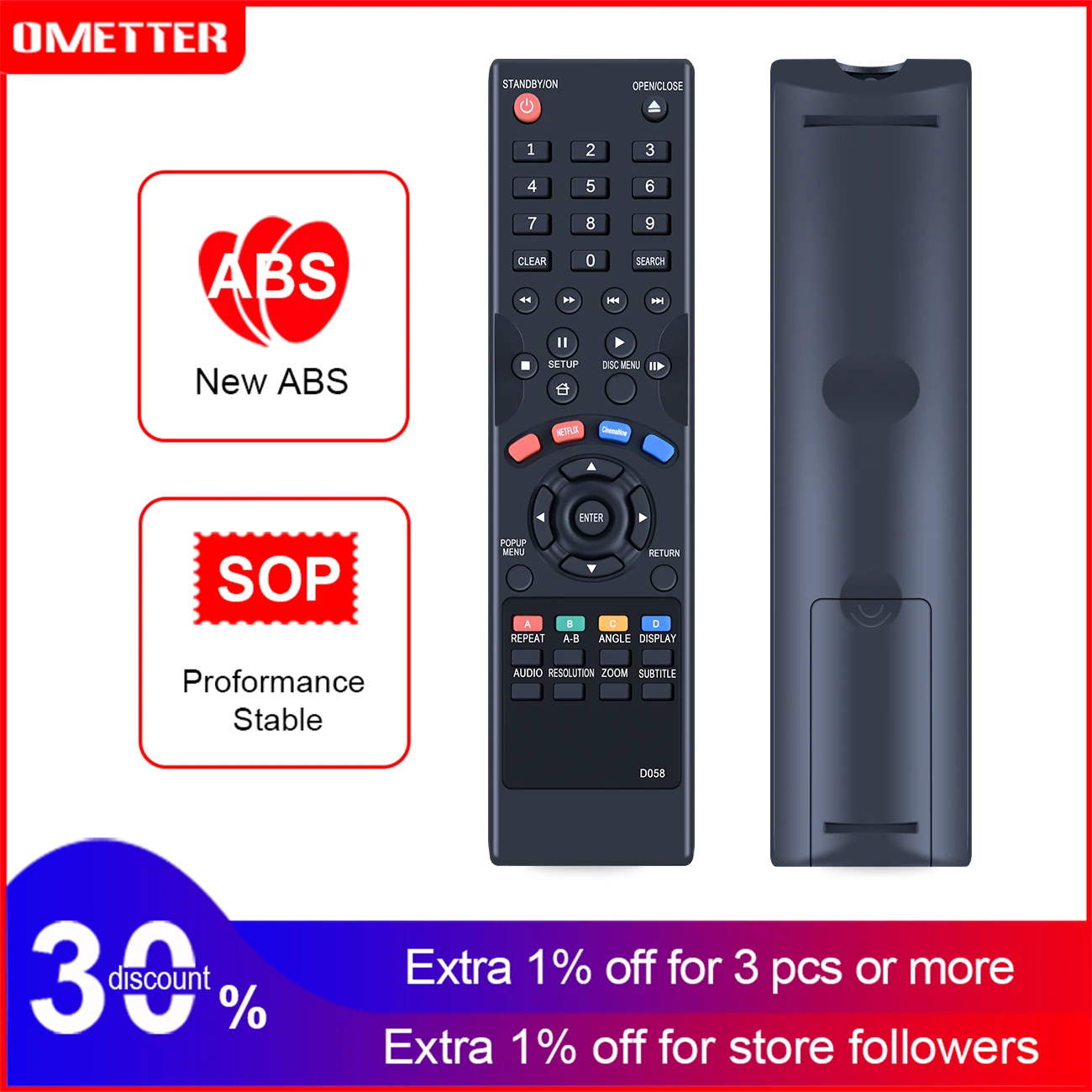 D058 Bluray Remote Control Replacement for Dynex Blu-ray Player DX-WBRDVD1 WBRDVD1-CA DXWBRDVD1 DXWBRDVD1CA
D058 Bluray Remote Control Replacement for Dynex Blu-ray Player DX-WBRDVD1 WBRDVD1-CA DXWBRDVD1 DXWBRDVD1CA