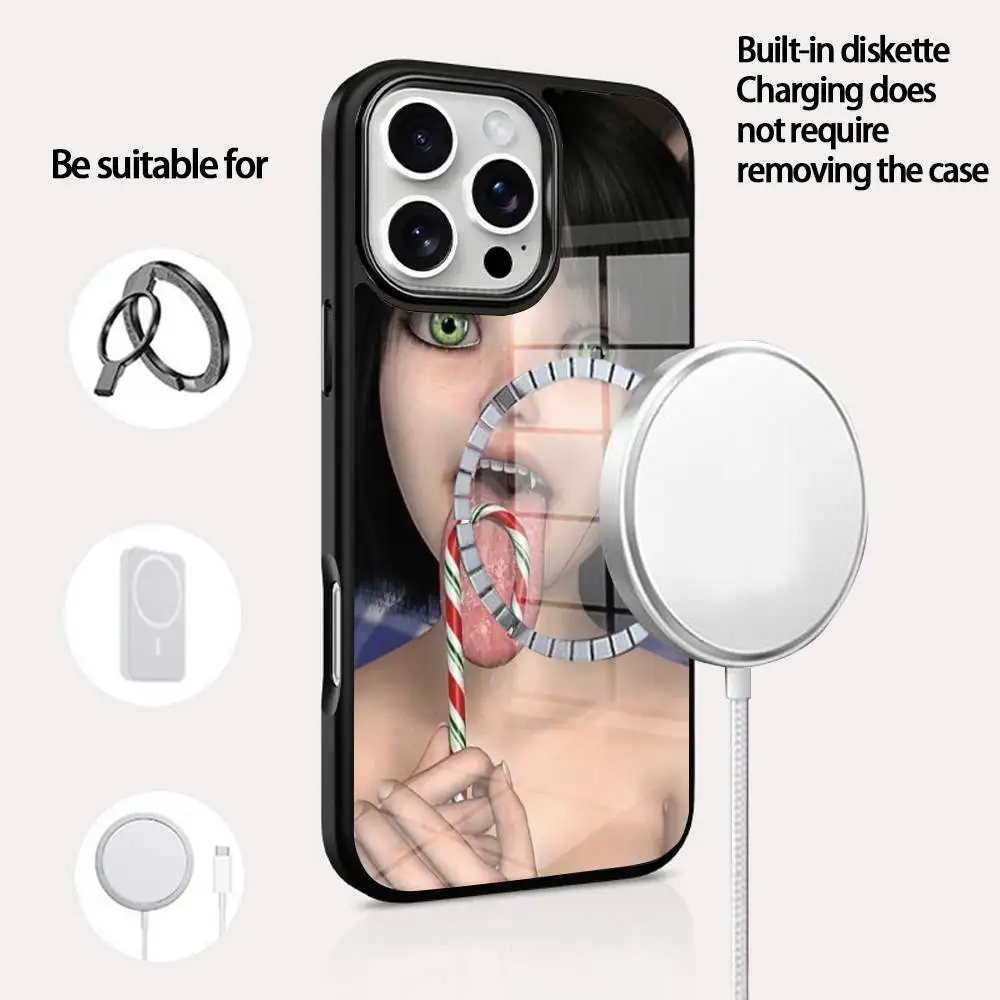 Saftkeur Has A Tongue Phone Case For IPhone 16 15 14 13 12 11 Pro Max Plus Mini Magsafe Mirror Wireless Magnetic Cover
Saftkeur Has A Tongue Phone Case For IPhone 16 15 14 13 12 11 Pro Max Plus Mini Magsafe Mirror Wireless Magnetic Cover