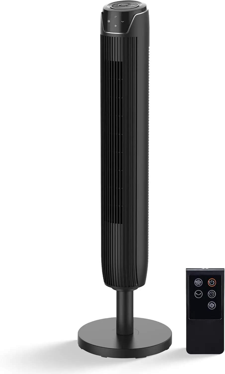 42" Oscillating Tower Fan for Bedroom, Remote, Bladeless, Quiet, 3 Modes, 7-Hour Timer, LED Display, Black
42" Oscillating Tower Fan for Bedroom, Remote, Bladeless, Quiet, 3 Modes, 7-Hour Timer, LED Display, Black