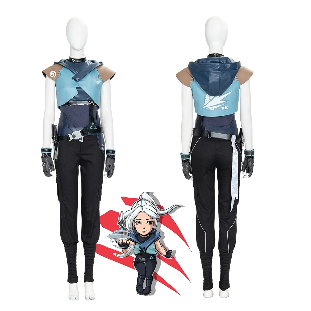Костюм для косплея Valorant Jett, женское пальто из искусственной кожи, боевой костюм на Хэллоуин, карнавал, необычная вечеринка, ручная работа
Костюм для косплея Valorant Jett, женское пальто из искусственной кожи, боевой костюм на Хэллоуин, карнавал, необычная вечеринка, ручная работа