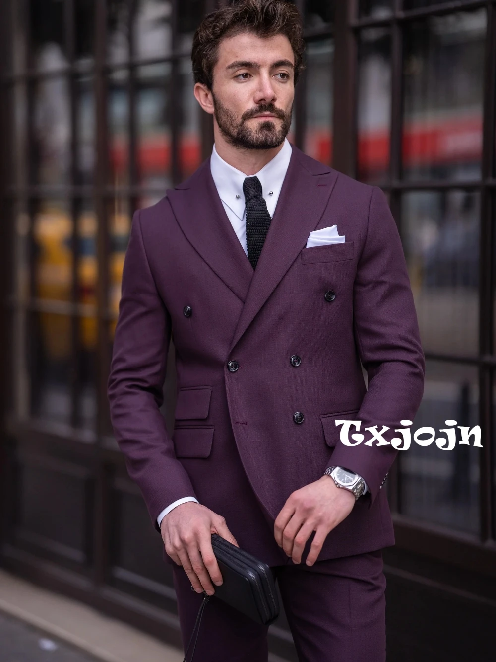 Customized Purple Double Breasted Men's Suits Blazer Pants 2 Pieces High Quality Tuxedo Formal Dresswear For Men Engagement
Customized Purple Double Breasted Men's Suits Blazer Pants 2 Pieces High Quality Tuxedo Formal Dresswear For Men Engagement