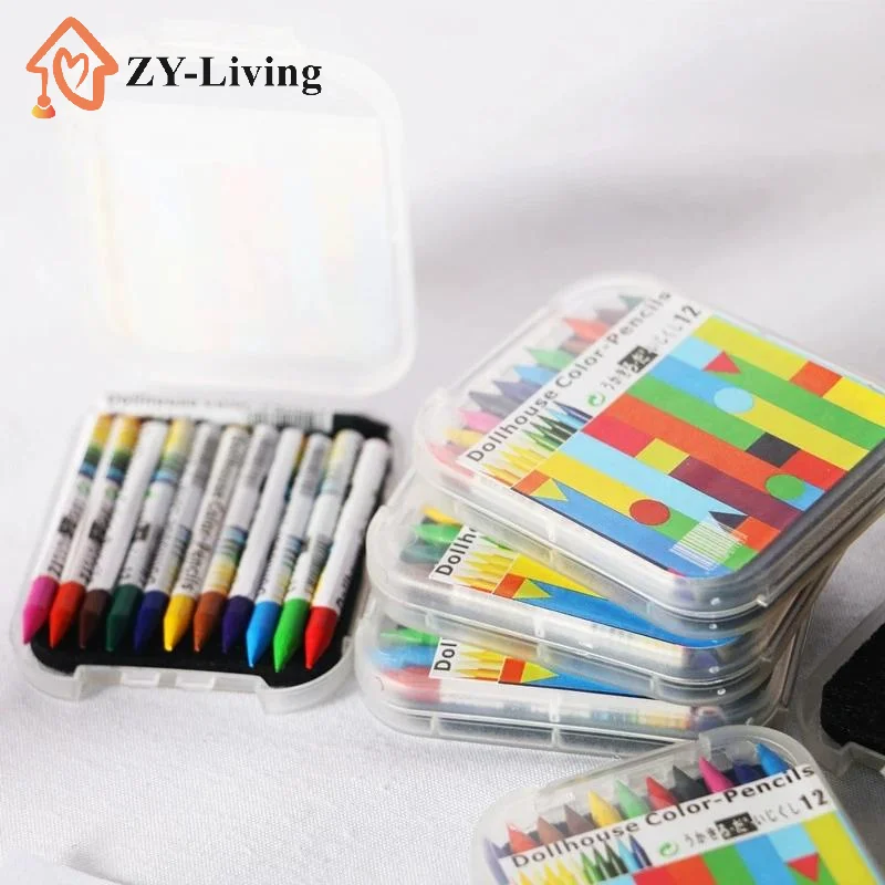 Mini Crayons Box 12 Colors Crayon Dollhouse Miniature Creative Scene Model Dollhouse Accessories Home Decor Figurines Toys
Mini Crayons Box 12 Colors Crayon Dollhouse Miniature Creative Scene Model Dollhouse Accessories Home Decor Figurines Toys