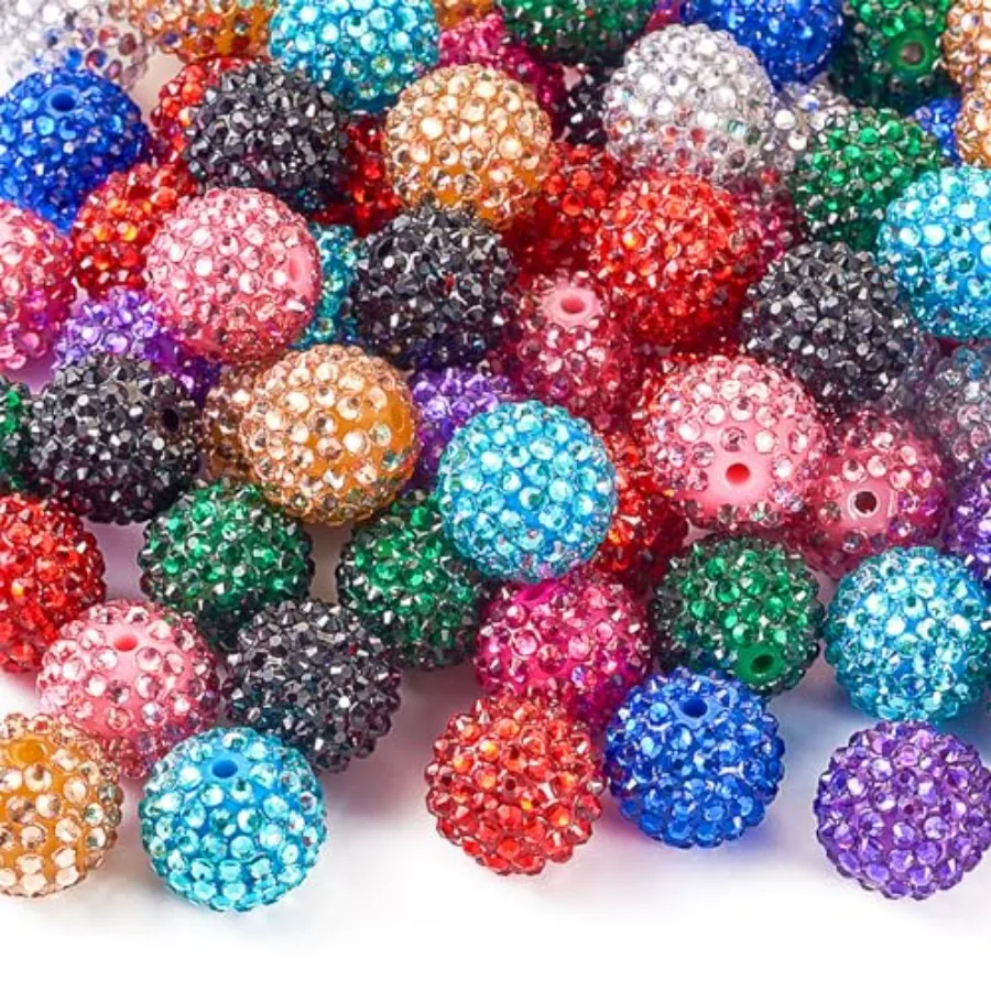 100pcs 20mm Resin Rhinestone Beads for Pens, Sparkly Disco Ball Plastic Chunky Bubblegum Big Bling Diamond Focal for DIY Jewelr
100pcs 20mm Resin Rhinestone Beads for Pens, Sparkly Disco Ball Plastic Chunky Bubblegum Big Bling Diamond Focal for DIY Jewelr