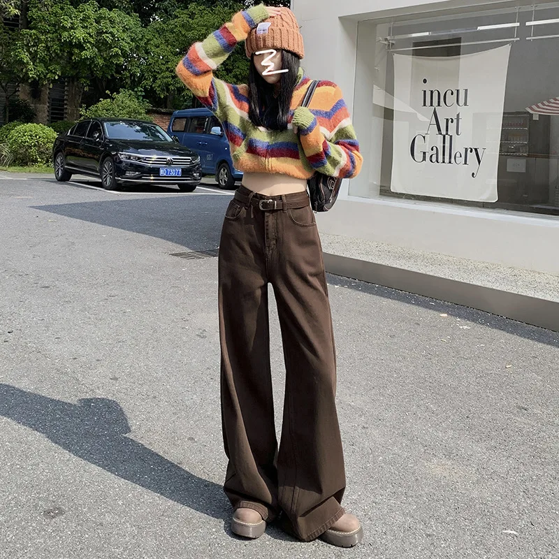 Straight Wide-leg Denim Pants Women's High Waist Loose Mopping Jeans Trend Streetwear Wide Leg Pants Jeans
Straight Wide-leg Denim Pants Women's High Waist Loose Mopping Jeans Trend Streetwear Wide Leg Pants Jeans