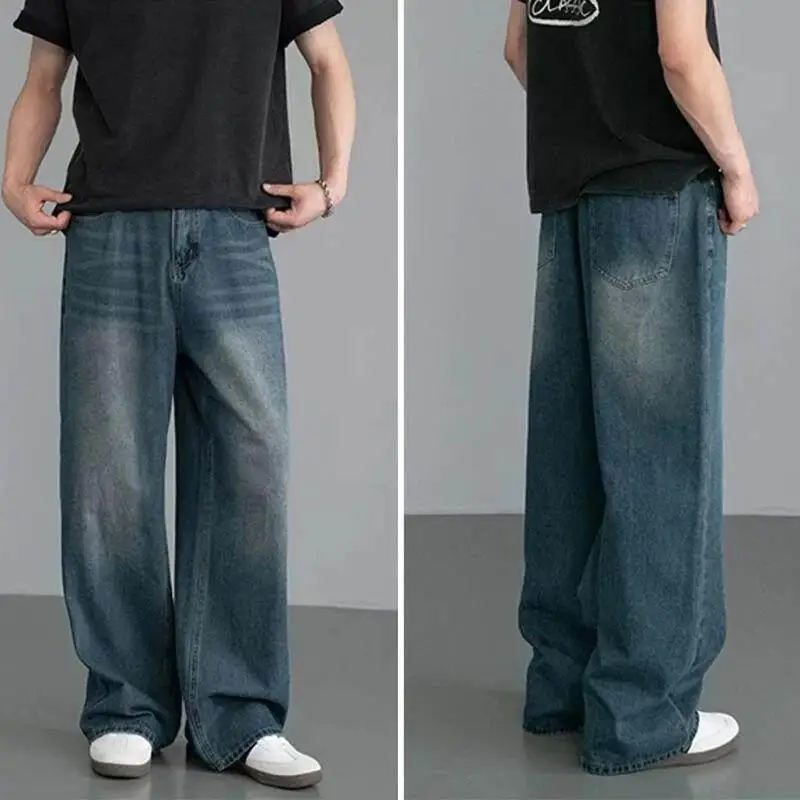 American Style Vintage High Waist Wide Leg Jeans Washed Loose Straight Leg Long Trousers Street Trend Cotton Casual Pants
American Style Vintage High Waist Wide Leg Jeans Washed Loose Straight Leg Long Trousers Street Trend Cotton Casual Pants