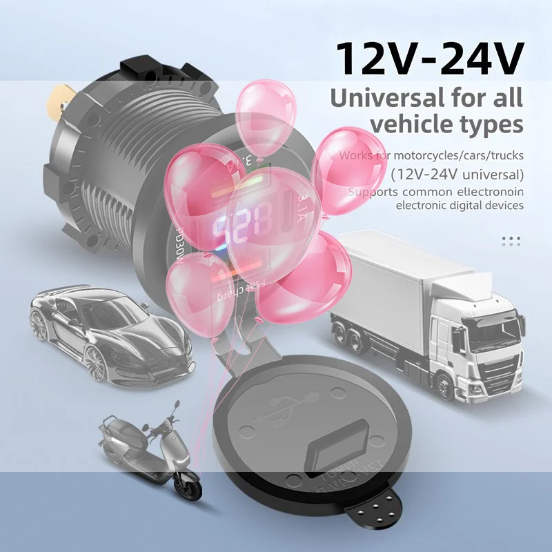 Vehicle Charger Socket 4 Ports Dual TypeC Dual USB Fast Charging Waterproof Power Adapter for Car Boat Phone Tablet
Vehicle Charger Socket 4 Ports Dual TypeC Dual USB Fast Charging Waterproof Power Adapter for Car Boat Phone Tablet