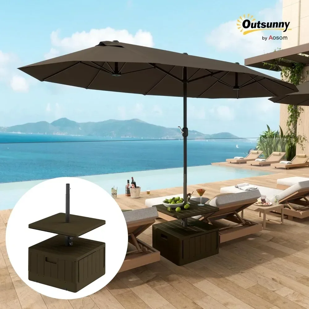 Weighted Umbrella Stand with Table Tray, Heavy Duty Patio Umbrella Weighted Base with Wheels, Handles, 176lbs with Stand Filling
Weighted Umbrella Stand with Table Tray, Heavy Duty Patio Umbrella Weighted Base with Wheels, Handles, 176lbs with Stand Filling
