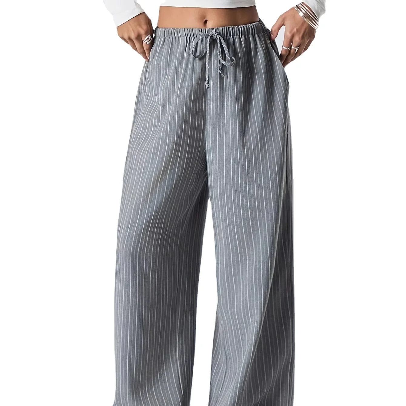 Elegant Grey Micro Elasticity Women's Fashion Pants Ladies Straight Leg Trousers with Mid Waist Flat Front for Spring
Elegant Grey Micro Elasticity Women's Fashion Pants Ladies Straight Leg Trousers with Mid Waist Flat Front for Spring