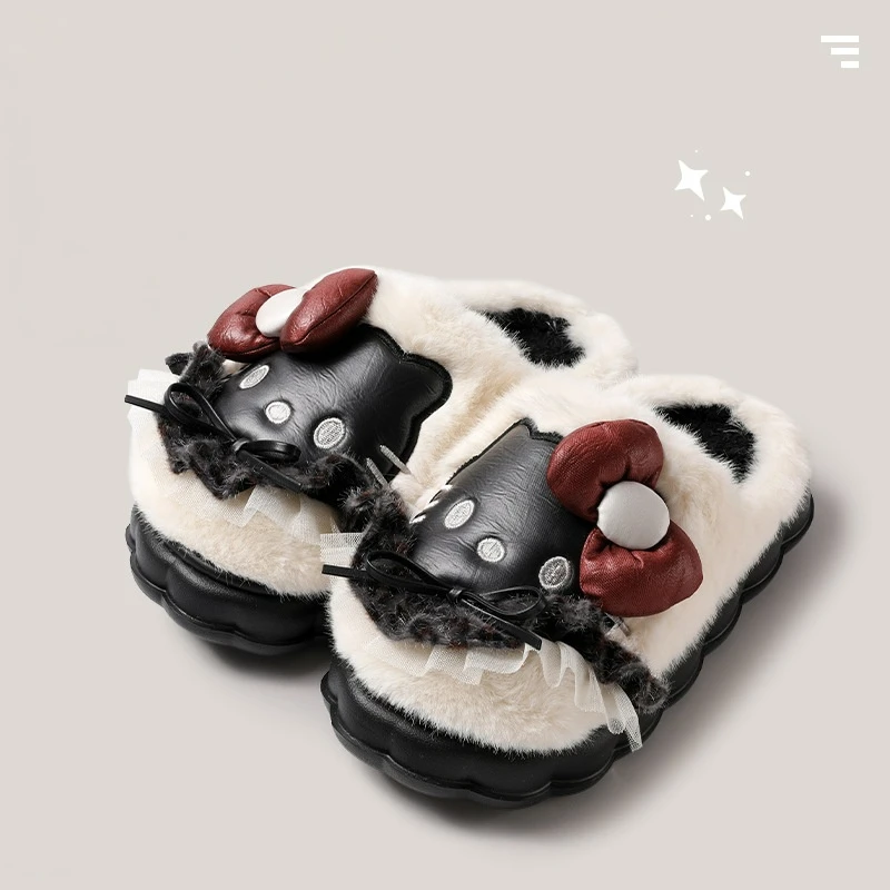 Kids'Slippers Hello Kitty Fluffy Keep Warm Bow Winter Shoes For Children Anti-slip Thick Bottom Designer Red White Size 36-41
Kids'Slippers Hello Kitty Fluffy Keep Warm Bow Winter Shoes For Children Anti-slip Thick Bottom Designer Red White Size 36-41