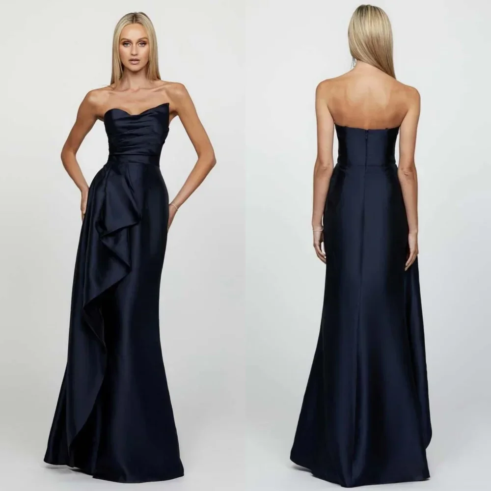 Customized Jersey Ruched Prom A-line Strapless Long Dresses Sleeveless Exquisite High Quality Occasion Formal Dress for Women
Customized Jersey Ruched Prom A-line Strapless Long Dresses Sleeveless Exquisite High Quality Occasion Formal Dress for Women