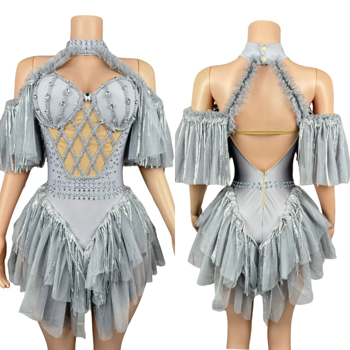 Sexy Off-The-Shoulder Gauze Bodysuit Rhinestones Night Party DJ Sexy Dress Performance Dance Costume gig Stage Wear Nainaihui
Sexy Off-The-Shoulder Gauze Bodysuit Rhinestones Night Party DJ Sexy Dress Performance Dance Costume gig Stage Wear Nainaihui