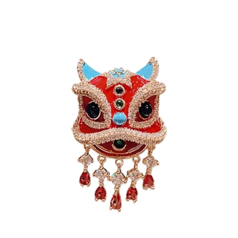 Chinese style Guochao lion dancing brooch suit sweater accessories jacket pin ancient corsage
Chinese style Guochao lion dancing brooch suit sweater accessories jacket pin ancient corsage