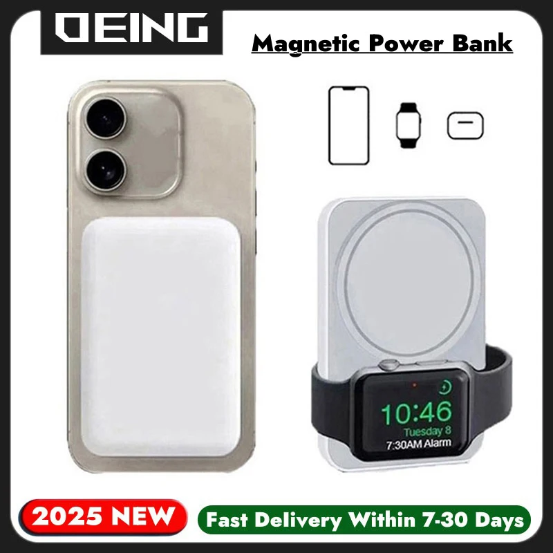 10000mAh Magnetic Powerbank 3 in 1 Wireless Fast Charger for Magsafe Power Bank External Battery For iPhone AirPods Apple Watch
10000mAh Magnetic Powerbank 3 in 1 Wireless Fast Charger for Magsafe Power Bank External Battery For iPhone AirPods Apple Watch