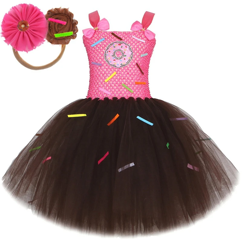 Sweet Donut Girl's Tulle Puff Skirt Halloween Carnival Children's Birthday Party Princess Dress Chocolate Candy Egg Costume
Sweet Donut Girl's Tulle Puff Skirt Halloween Carnival Children's Birthday Party Princess Dress Chocolate Candy Egg Costume