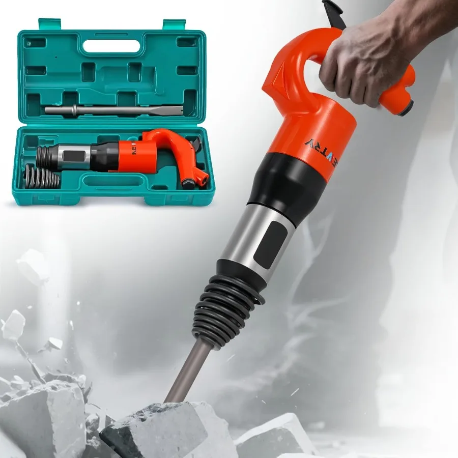 Pneumatic Hammer Shovel 21L/S Air Chisel Powerful Air Chipping Hammer Concrete Breaker Open Air Shovel for Soldering Poi
Pneumatic Hammer Shovel 21L/S Air Chisel Powerful Air Chipping Hammer Concrete Breaker Open Air Shovel for Soldering Poi