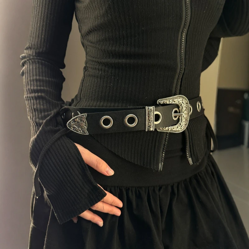Punk Vintage Carved Large Round Hole Belt Personalized Pu Versatile Unisex Casual Belt Nightclub Hottie Jeans Accessories
Punk Vintage Carved Large Round Hole Belt Personalized Pu Versatile Unisex Casual Belt Nightclub Hottie Jeans Accessories