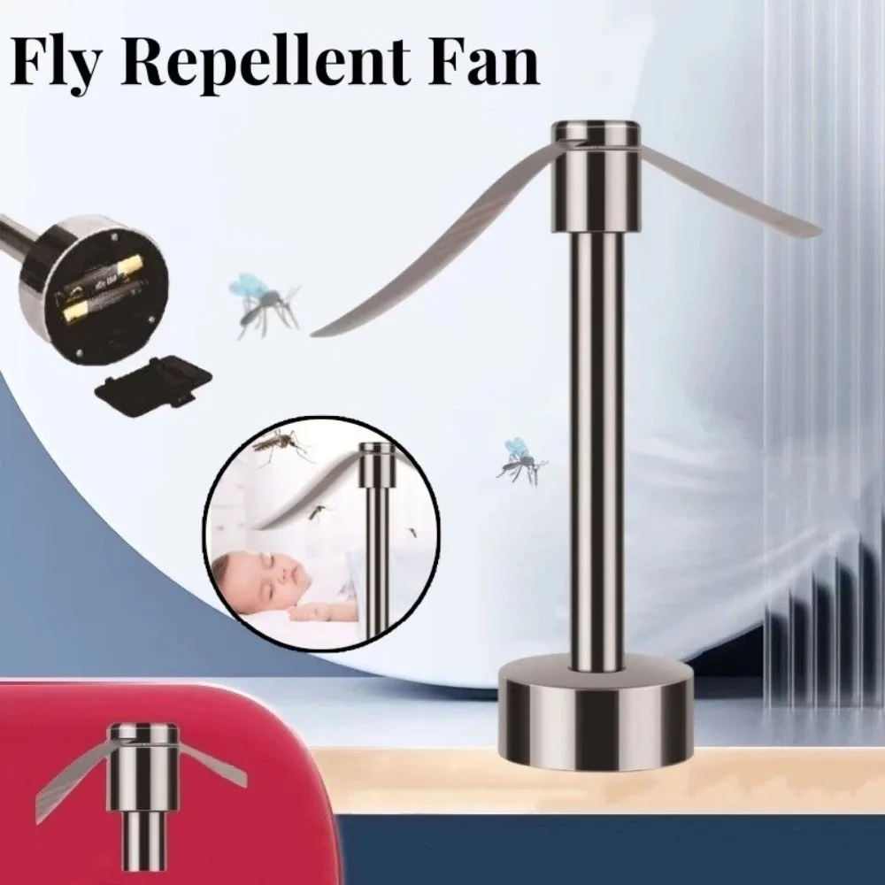 Portable Stainless Steel Fly Repellent Fan Silent Battery Power Automatic Fly Trap Keep Flies Away Table Pest Fan Home&Outdoor
Portable Stainless Steel Fly Repellent Fan Silent Battery Power Automatic Fly Trap Keep Flies Away Table Pest Fan Home&Outdoor