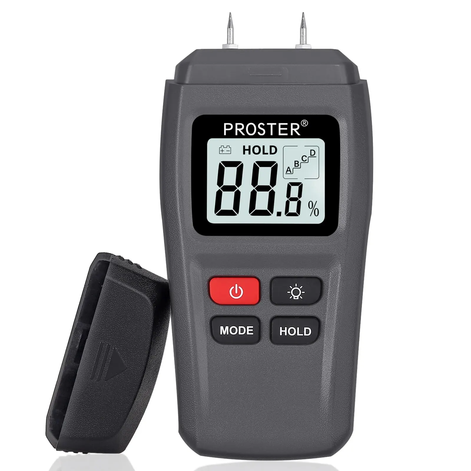 PROSTER Digital Wood Moisture Meter Large Backlight LCD Damp Tester Tool Dampness Meter For Wood Firewood Walls Paper Floor
PROSTER Digital Wood Moisture Meter Large Backlight LCD Damp Tester Tool Dampness Meter For Wood Firewood Walls Paper Floor