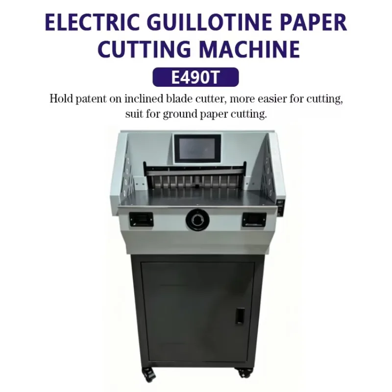 E490T Heavy Duty Intelligent Program Control Electric Guillotine Paper Cutting Machine Touch Screen 80mm Thickness Metal For
E490T Heavy Duty Intelligent Program Control Electric Guillotine Paper Cutting Machine Touch Screen 80mm Thickness Metal For