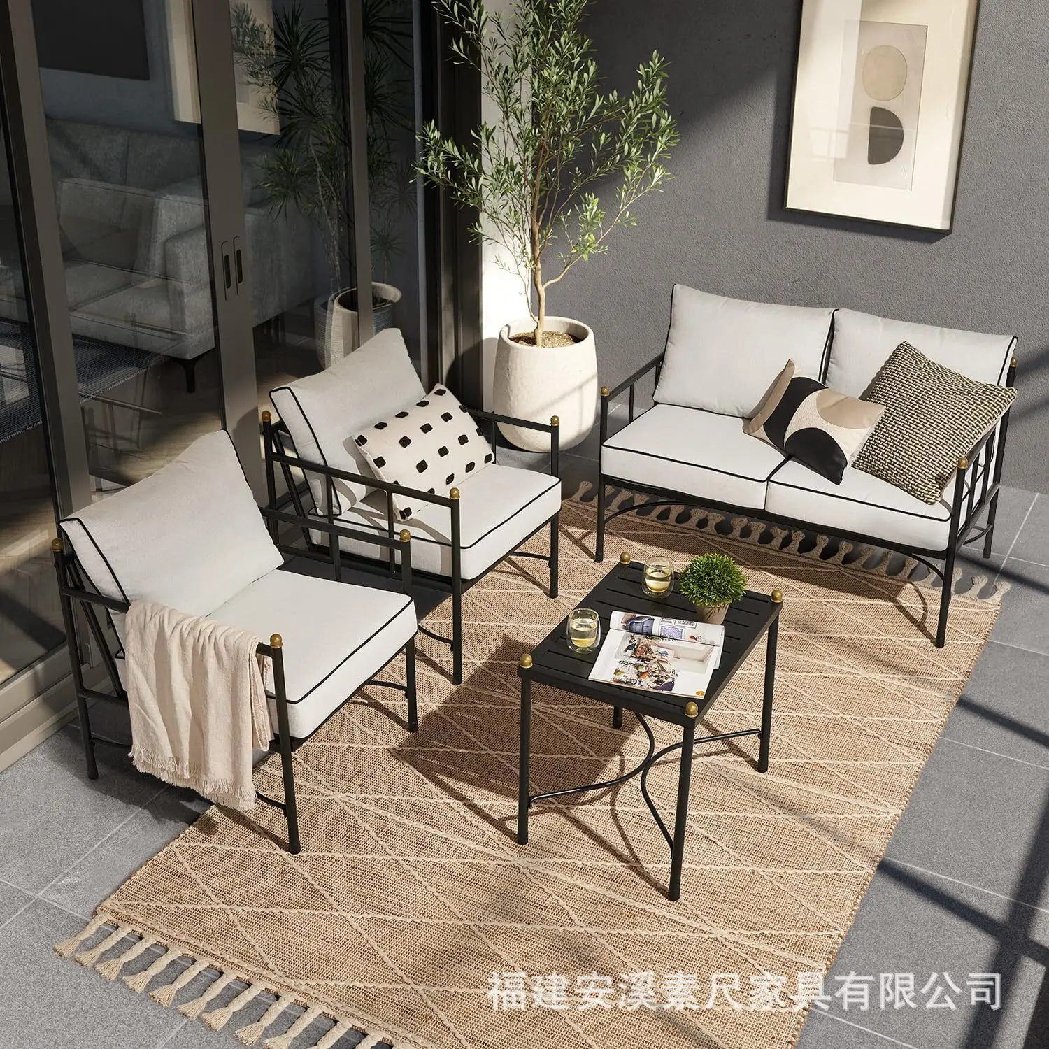 YFY American retro wrought iron outdoor sofa courtyard villa balcony leisure table and chair waterproof and sofa combination
YFY American retro wrought iron outdoor sofa courtyard villa balcony leisure table and chair waterproof and sofa combination