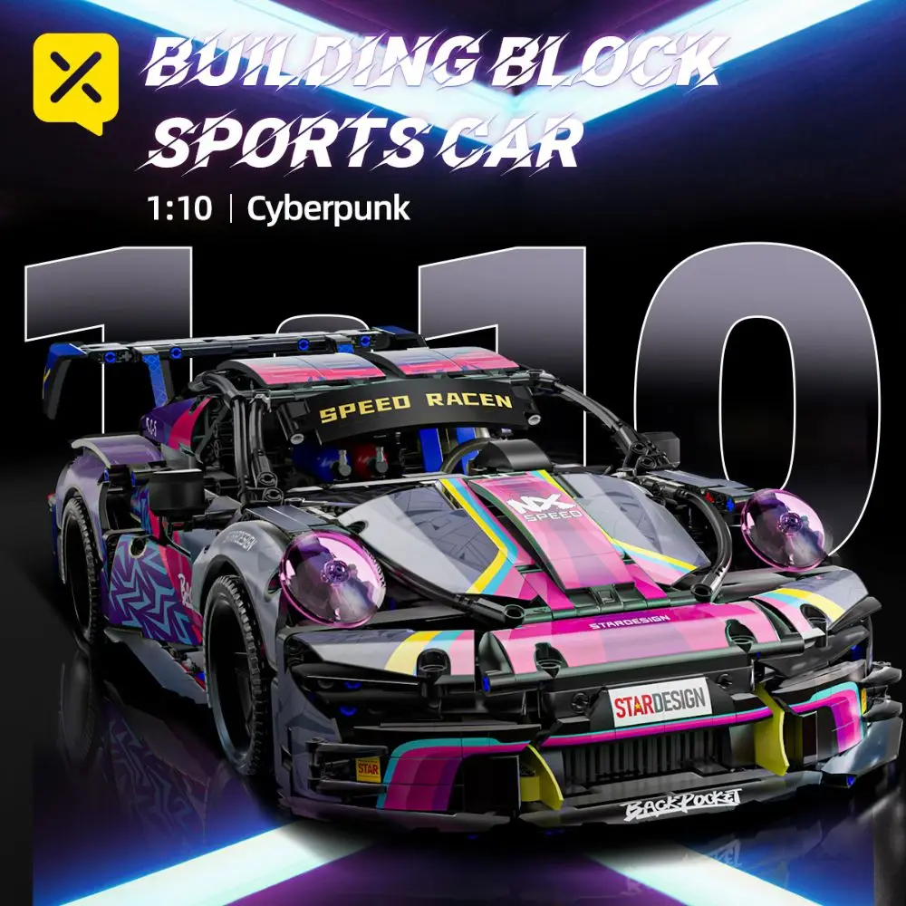 TOYLINX 1611pcs Sport Car Building Blocks Supercar Bricks Model Kit 1:10 Cyberpunk Racing Car Toy Assemble Vehicle Gift for Boys
TOYLINX 1611pcs Sport Car Building Blocks Supercar Bricks Model Kit 1:10 Cyberpunk Racing Car Toy Assemble Vehicle Gift for Boys