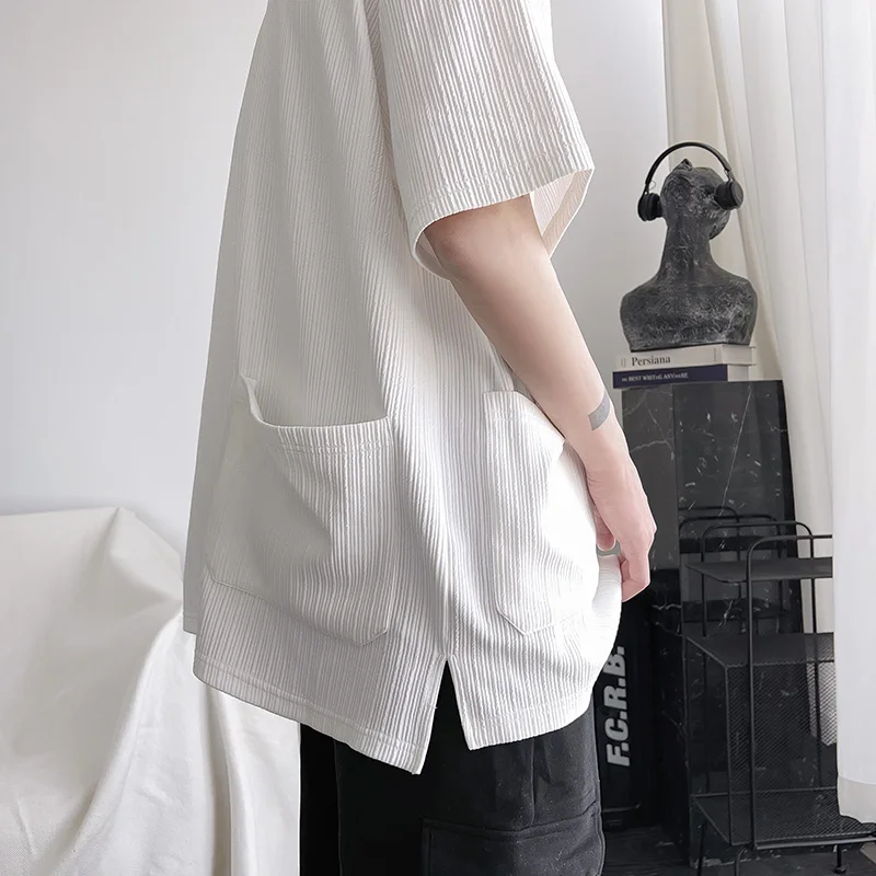 Summer Short Sleeved T-shirt Men Oversized Casual Pocket T Shirt Men Streetwear Hip-hop Loose Pleated T Shirt Mens Top M-3XL
Summer Short Sleeved T-shirt Men Oversized Casual Pocket T Shirt Men Streetwear Hip-hop Loose Pleated T Shirt Mens Top M-3XL