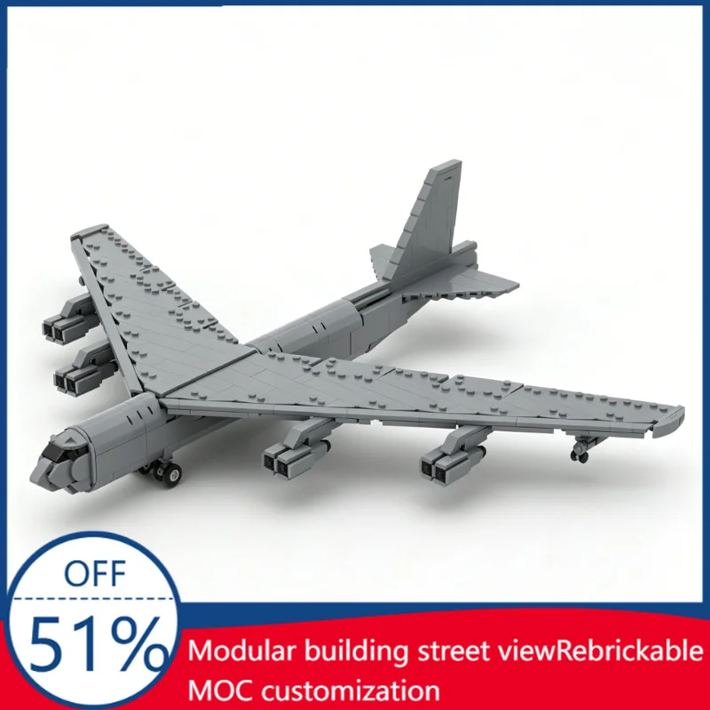 NEW 907PCS MOC Boeing B-52 Stratofortress 1:100 Scale Strategic Bomber Model Custom Building Blocks DIY Educational Assembly Toy
NEW 907PCS MOC Boeing B-52 Stratofortress 1:100 Scale Strategic Bomber Model Custom Building Blocks DIY Educational Assembly Toy