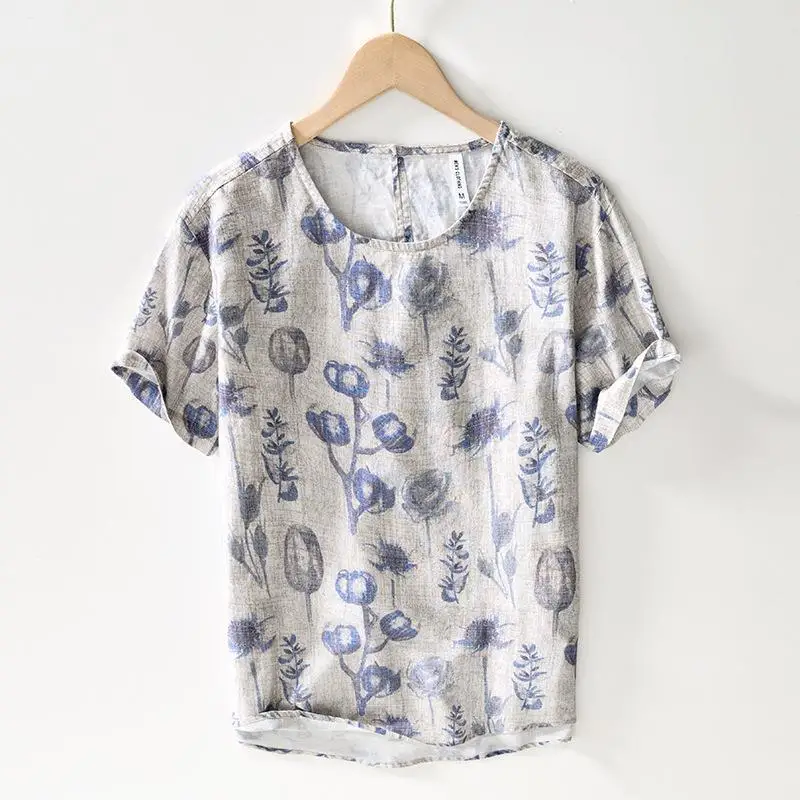 2026 Summer Clothes for Men Japanese Short Sleeve Cotton Linen T-shirts Male Printed Tshirts Beach Tops Casual Round Neck Tees
2026 Summer Clothes for Men Japanese Short Sleeve Cotton Linen T-shirts Male Printed Tshirts Beach Tops Casual Round Neck Tees