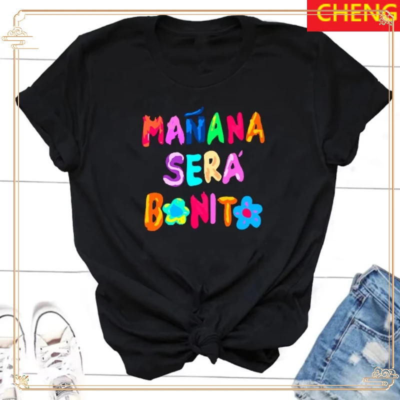 Women's Manana Sera Bonito Bichota Karol G T-shirt Short sleeve Summer women's Print O-neck fashion top T-shirt
Women's Manana Sera Bonito Bichota Karol G T-shirt Short sleeve Summer women's Print O-neck fashion top T-shirt
