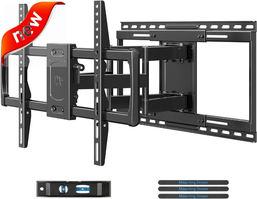 Full Motion Sliding TV Wall Mount for 42-86" TVs, Articulating Dual Arms, Easy Centering, Max 600x400mm, 132 lbs
Full Motion Sliding TV Wall Mount for 42-86" TVs, Articulating Dual Arms, Easy Centering, Max 600x400mm, 132 lbs