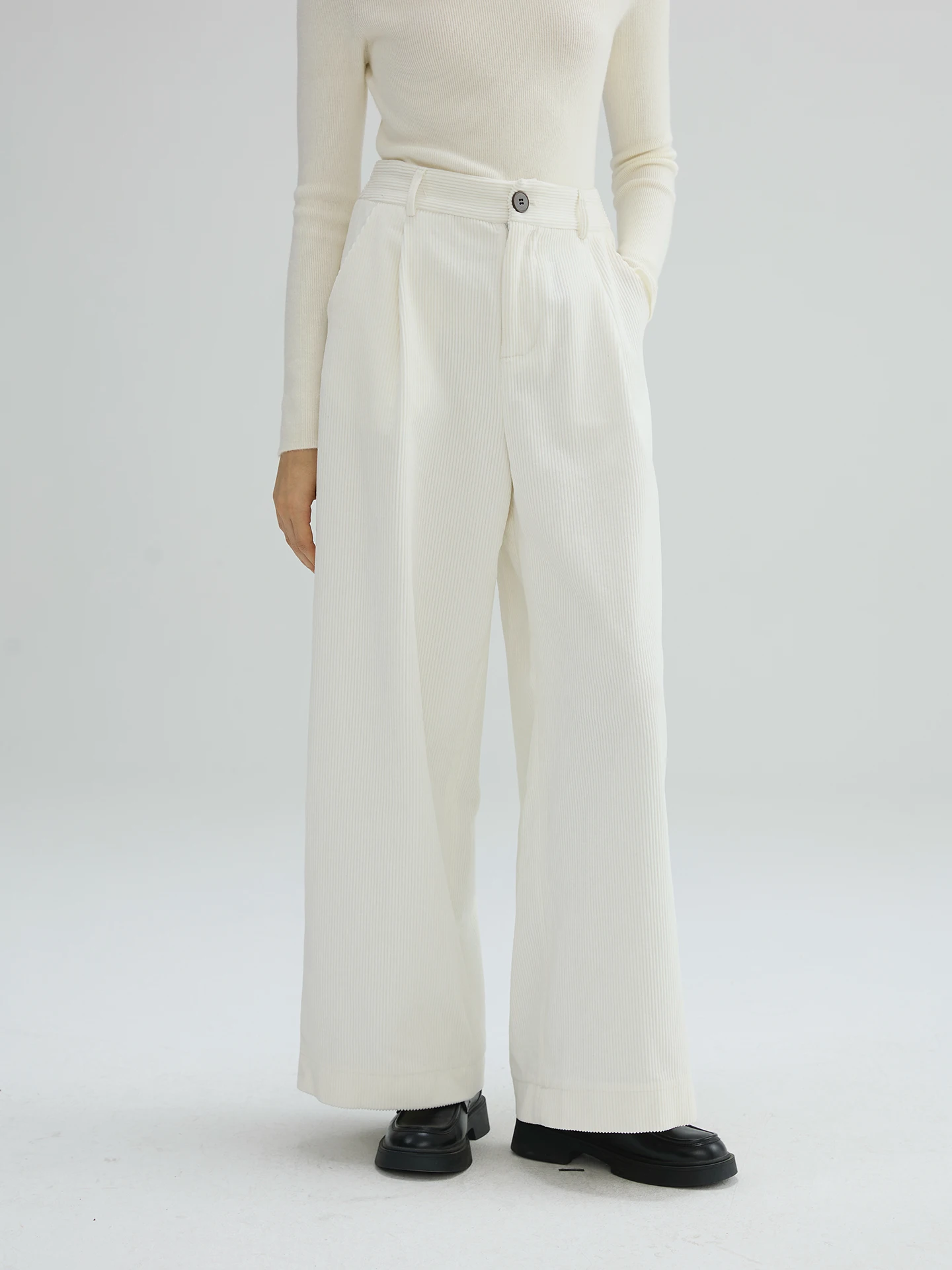 Willbewell Retro Tone White Straight Loose Corduroy Wide Leg Pants High Waist Button Cotton Casual Trousers for Women
Willbewell Retro Tone White Straight Loose Corduroy Wide Leg Pants High Waist Button Cotton Casual Trousers for Women