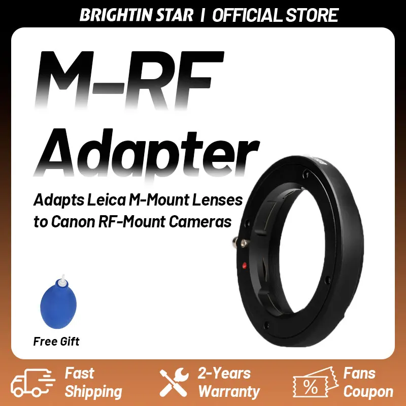 Переходное кольцо Brightin Star LCM-RF (M-R) для объективов Leica M на камеры Canon RF (EOS R, R3, R5, R6, R7, R8, R10, R50)
Переходное кольцо Brightin Star LCM-RF (M-R) для объективов Leica M на камеры Canon RF (EOS R, R3, R5, R6, R7, R8, R10, R50)