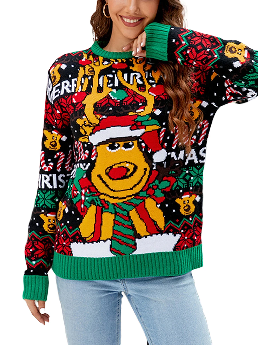 Women's Cartoon Alpaca Christmas Sweater Snowman Pullovers 2023 Autumn and Winter Funny Print Loose Knitwear Round Neck Jumpers
Women's Cartoon Alpaca Christmas Sweater Snowman Pullovers 2023 Autumn and Winter Funny Print Loose Knitwear Round Neck Jumpers