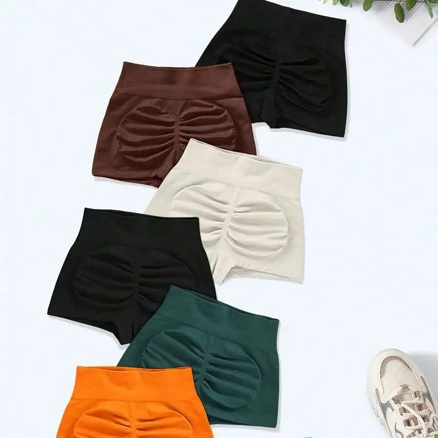 6-Pack High-Waisted Seamless Yoga Shorts For Women Soft Stretch Butt Lifting Fitness Shorts
6-Pack High-Waisted Seamless Yoga Shorts For Women Soft Stretch Butt Lifting Fitness Shorts