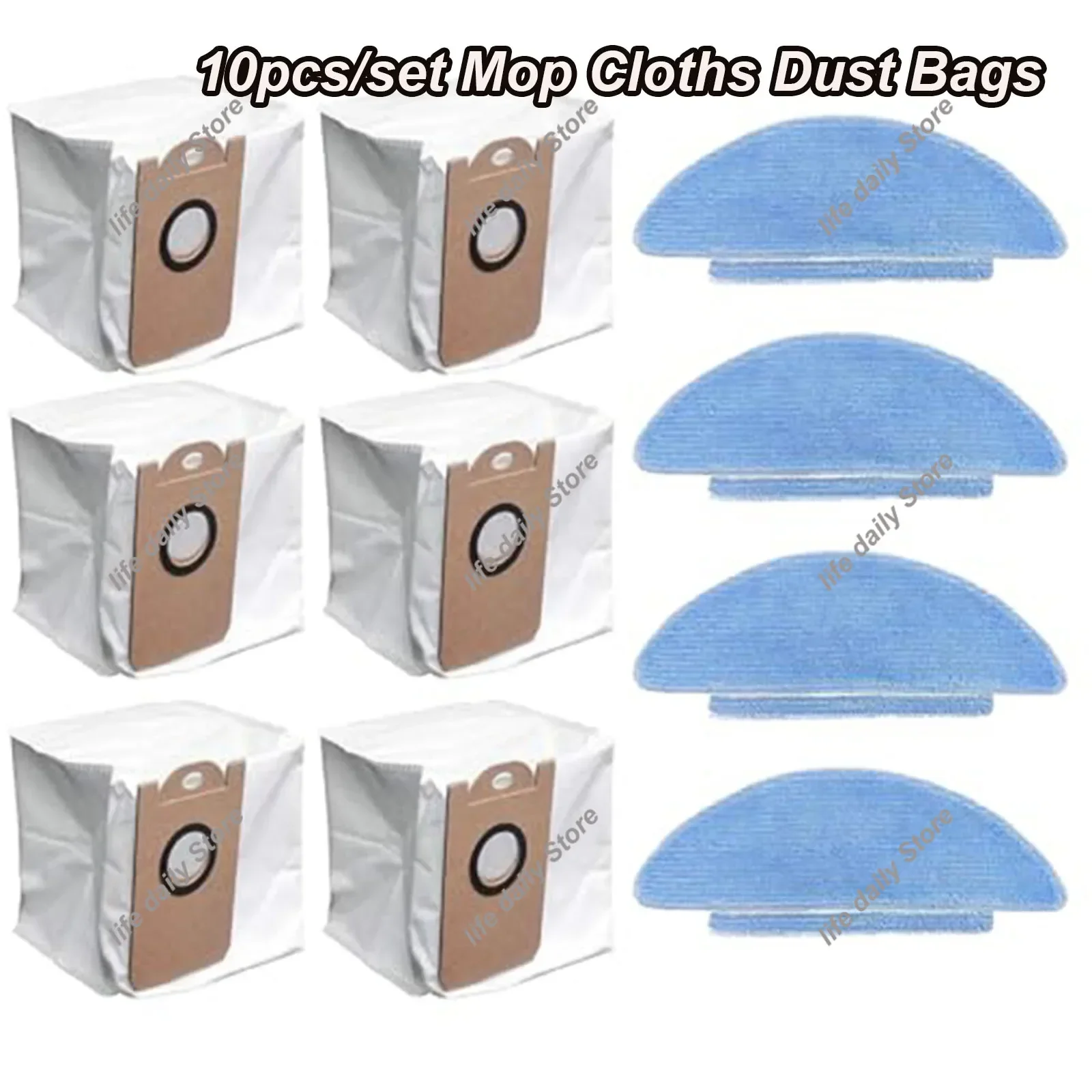10pcs/set Microfiber Mop Cloths Dust Bags Kit For Zaco A10 Pro Robot Vacuum Cleaner Sweeper Accessories Replacement For Home
10pcs/set Microfiber Mop Cloths Dust Bags Kit For Zaco A10 Pro Robot Vacuum Cleaner Sweeper Accessories Replacement For Home