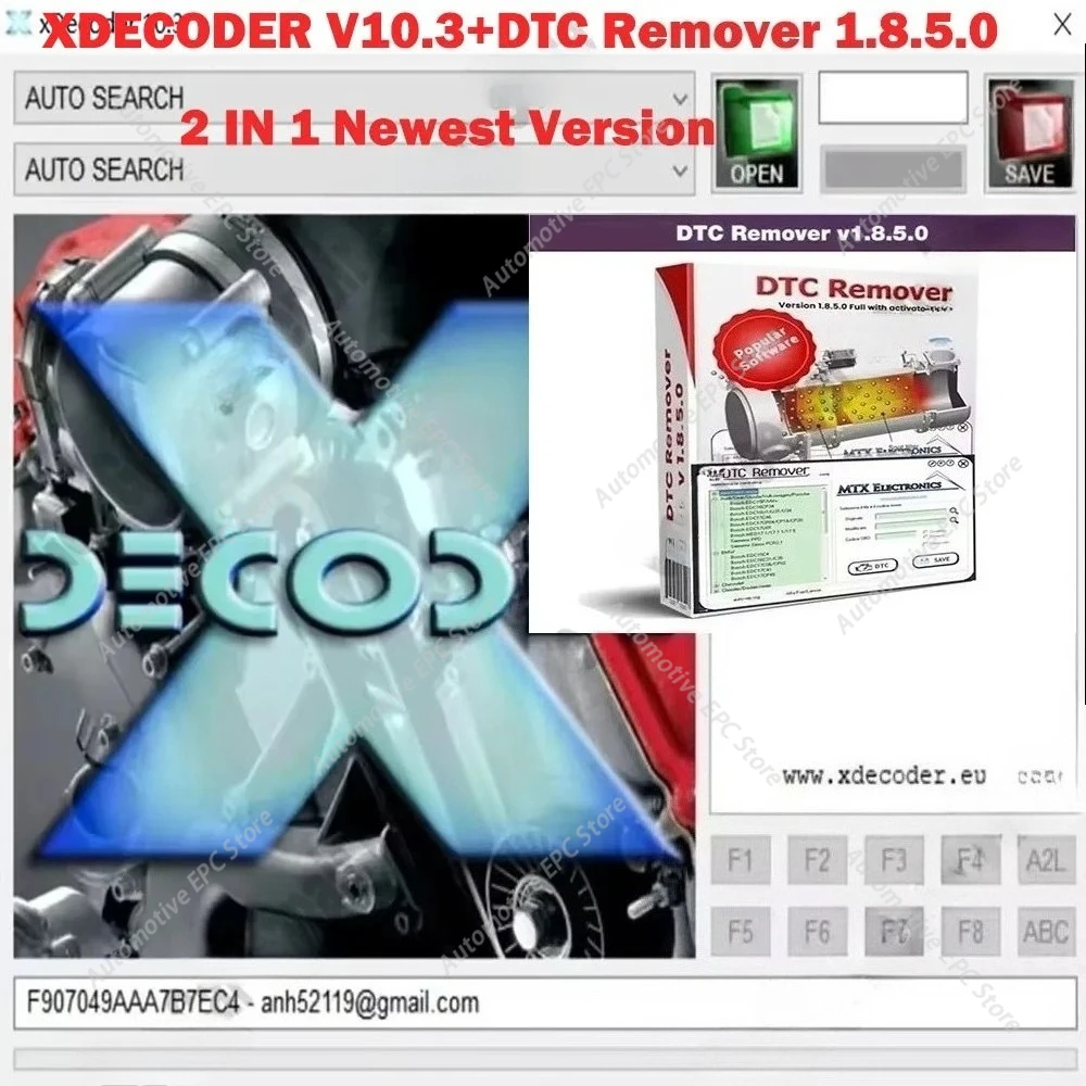 Xdecoder 10.3 with Keygen DTC Remover Crack DTC OFF Delete + DTC Remover 1.8.5.0 For KESS KTAG FGTECH OBD2 Software With Keygen
Xdecoder 10.3 with Keygen DTC Remover Crack DTC OFF Delete + DTC Remover 1.8.5.0 For KESS KTAG FGTECH OBD2 Software With Keygen