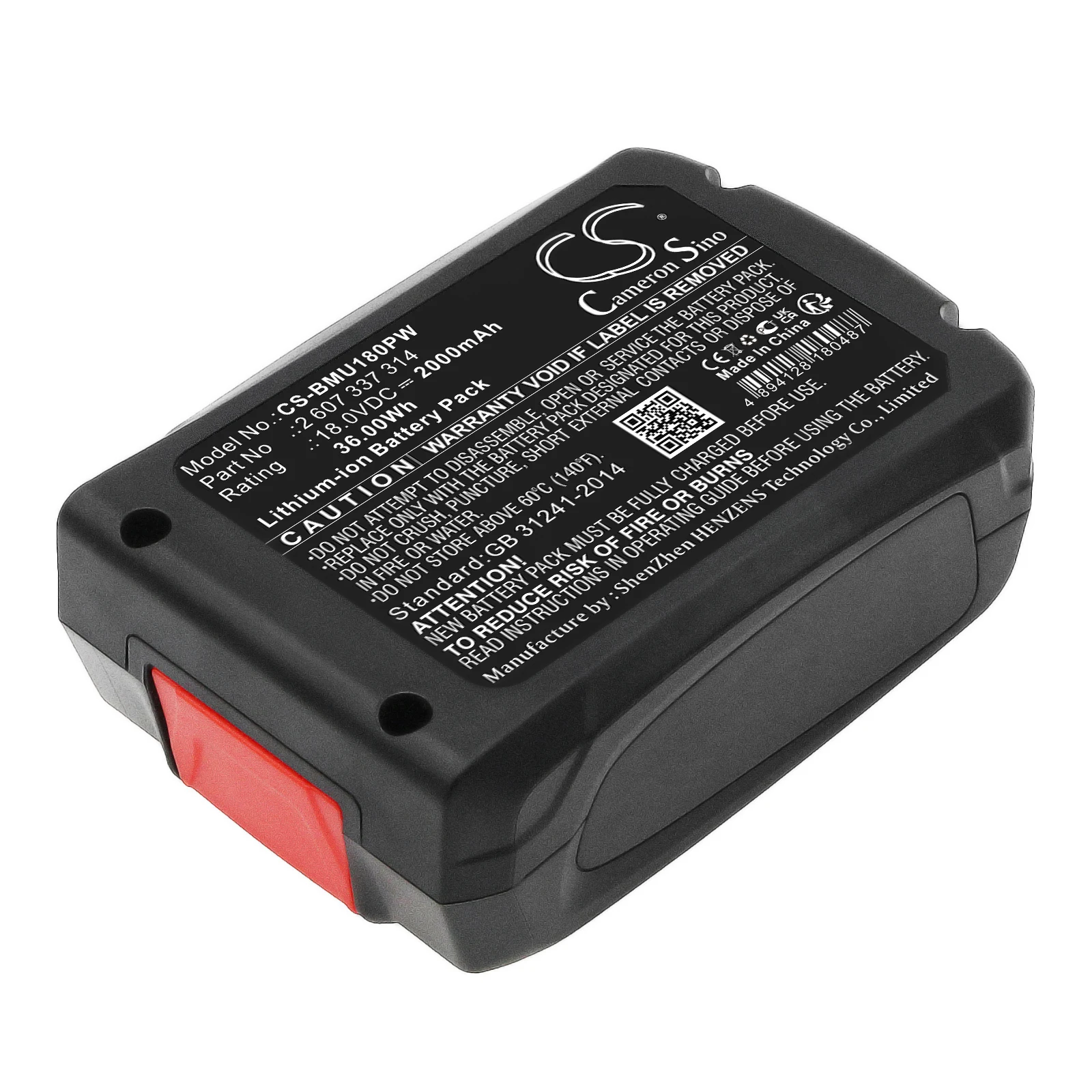 Сменная батарея CS для универсального насоса Bosch 18V, Easy Spray 18V-100, Universal Fan 18V-1000, PN: 2 607 337 314, 2000 мАч / 36 Вт·ч
Сменная батарея CS для универсального насоса Bosch 18V, Easy Spray 18V-100, Universal Fan 18V-1000, PN: 2 607 337 314, 2000 мАч / 36 Вт·ч