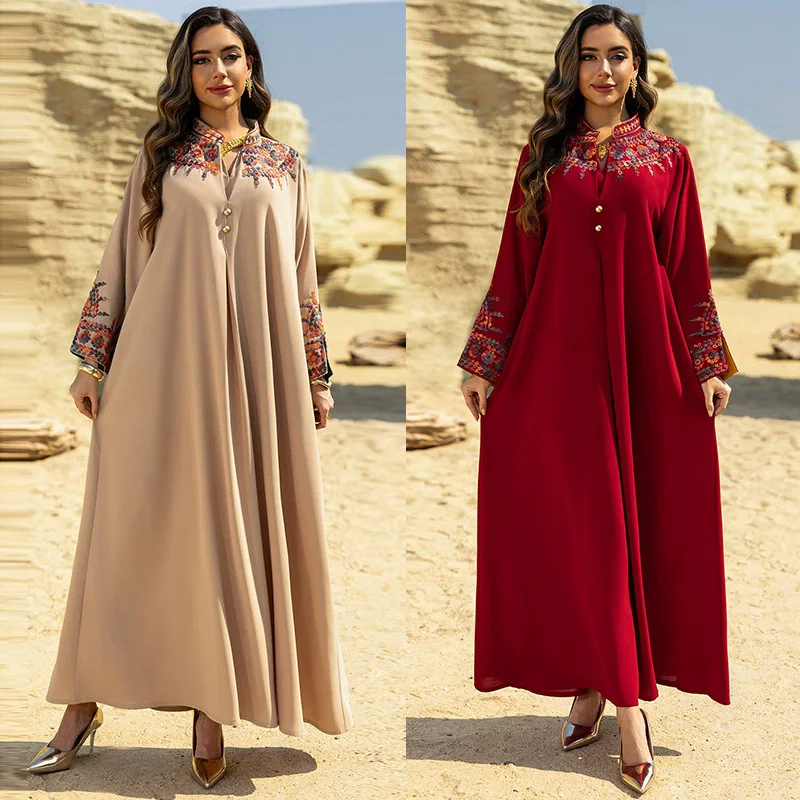Ramadan Moroccan Muslim Women's Robe Spring/Summer Luxury Fashion New Islamic Dubai Embroidered Dress jalabiya
Ramadan Moroccan Muslim Women's Robe Spring/Summer Luxury Fashion New Islamic Dubai Embroidered Dress jalabiya