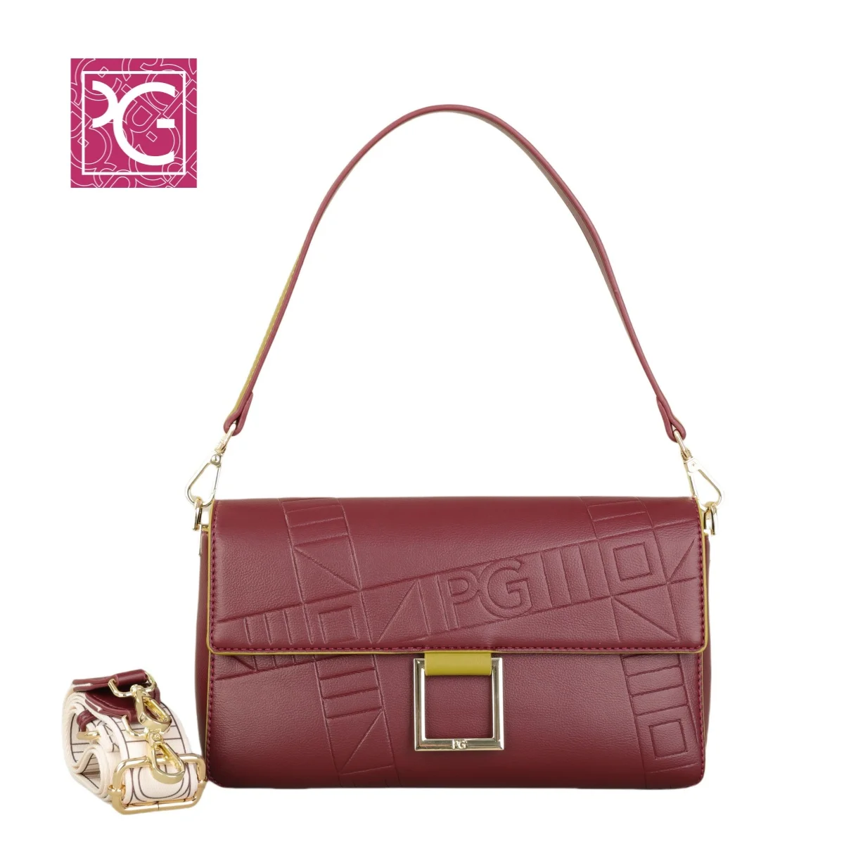 PG Exquisite Luxury Brand Fashion Design Handbag Classic Solid Design Shoulder Bag Dark Letter Embossed Ladies Party Bag
PG Exquisite Luxury Brand Fashion Design Handbag Classic Solid Design Shoulder Bag Dark Letter Embossed Ladies Party Bag