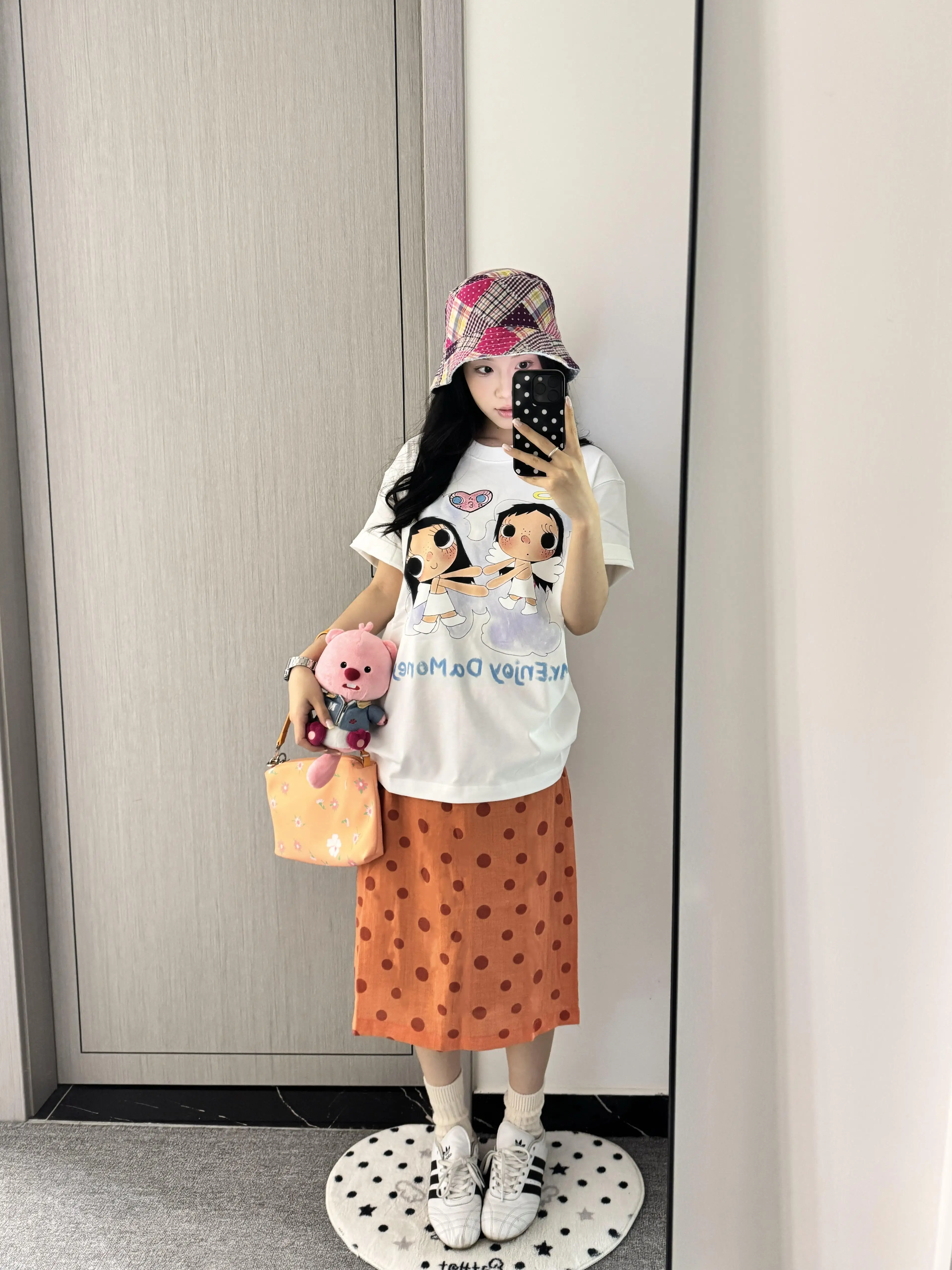 High Quality Casual Polka Dot Midi Skirt Women's Spring Summer New Style Versatile Orange Red Half-length Skirt A-Line Silhou...
High Quality Casual Polka Dot Midi Skirt Women's Spring Summer New Style Versatile Orange Red Half-length Skirt A-Line Silhou...