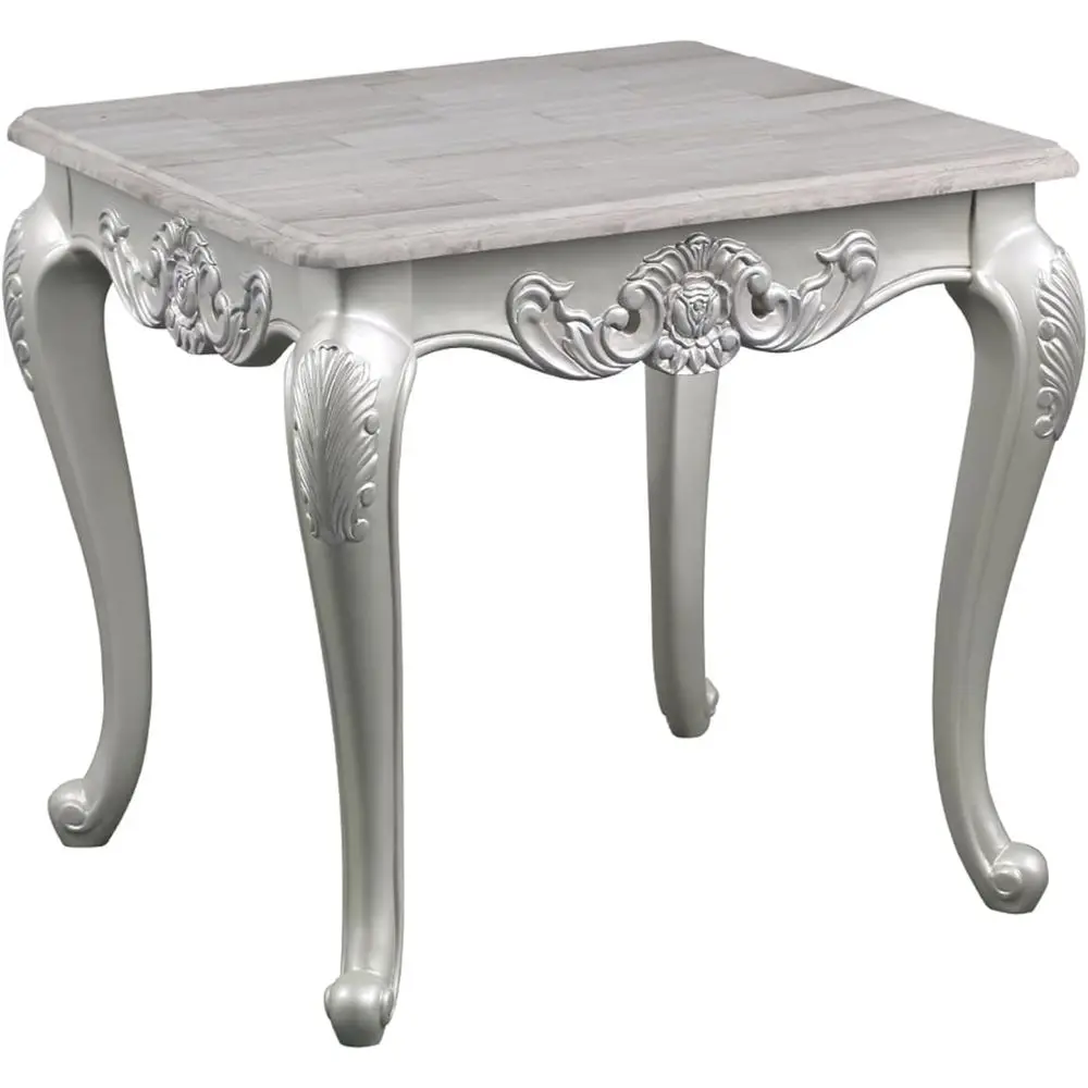 Melrose Traditional Style End Table Made with Wood in Silver inish
Melrose Traditional Style End Table Made with Wood in Silver inish