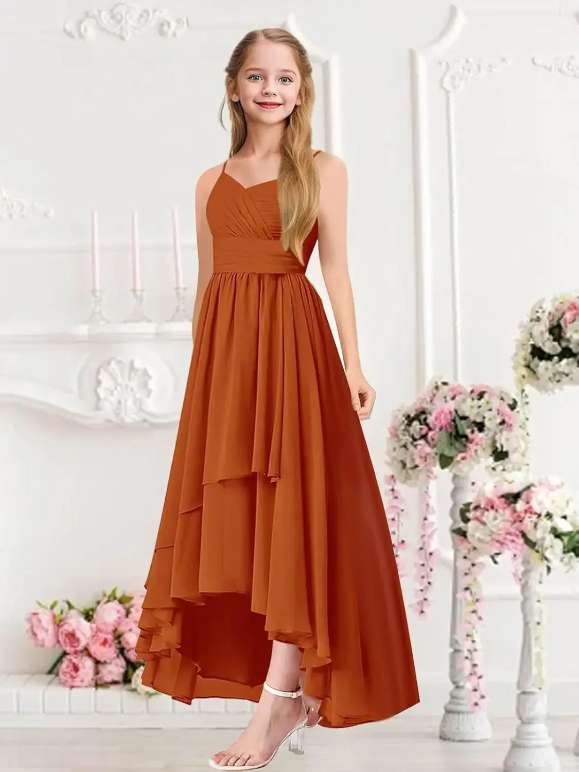Maid of Honor Dresses for Weddings Bridesmaid Dresses for Wedding High Low Chiffon Pleated Spaghetti Straps Formal Party Gown
Maid of Honor Dresses for Weddings Bridesmaid Dresses for Wedding High Low Chiffon Pleated Spaghetti Straps Formal Party Gown