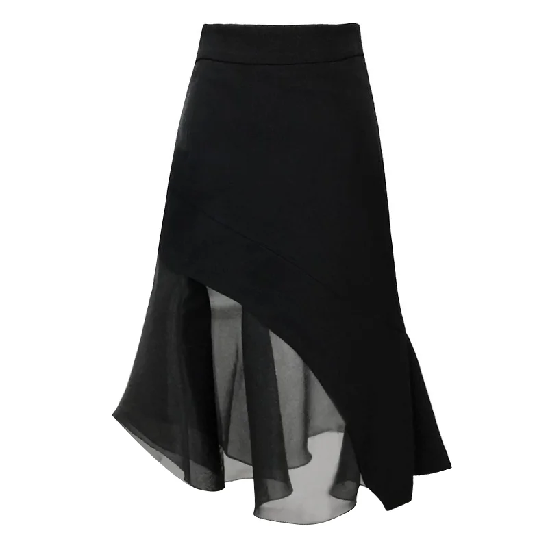 Women Summer Fashion Mesh Patchwork Asymmetrical Elegant Party Mermaid Skirt Female Black White High Waist Slim Chic Midi Skirts
Women Summer Fashion Mesh Patchwork Asymmetrical Elegant Party Mermaid Skirt Female Black White High Waist Slim Chic Midi Skirts