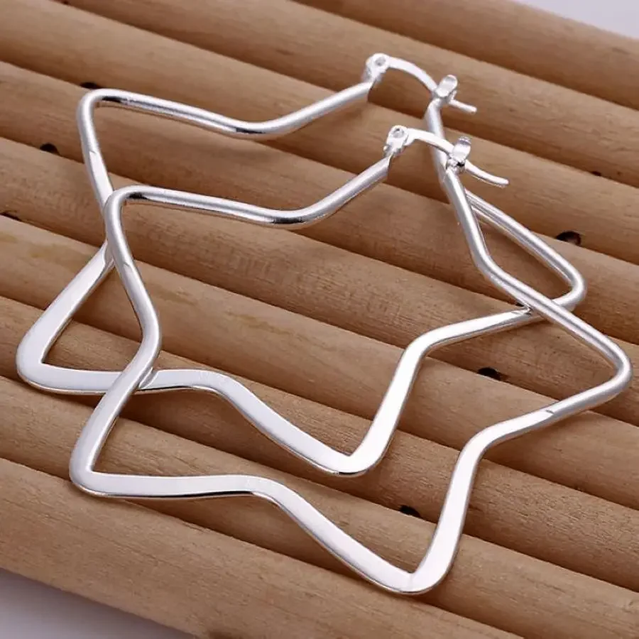 Hot Sale 925 Sterling Silver Big Earrings Lovely Nice Fashion Classic Star Earring Jewelry For Party Gifts Women Lady
Hot Sale 925 Sterling Silver Big Earrings Lovely Nice Fashion Classic Star Earring Jewelry For Party Gifts Women Lady