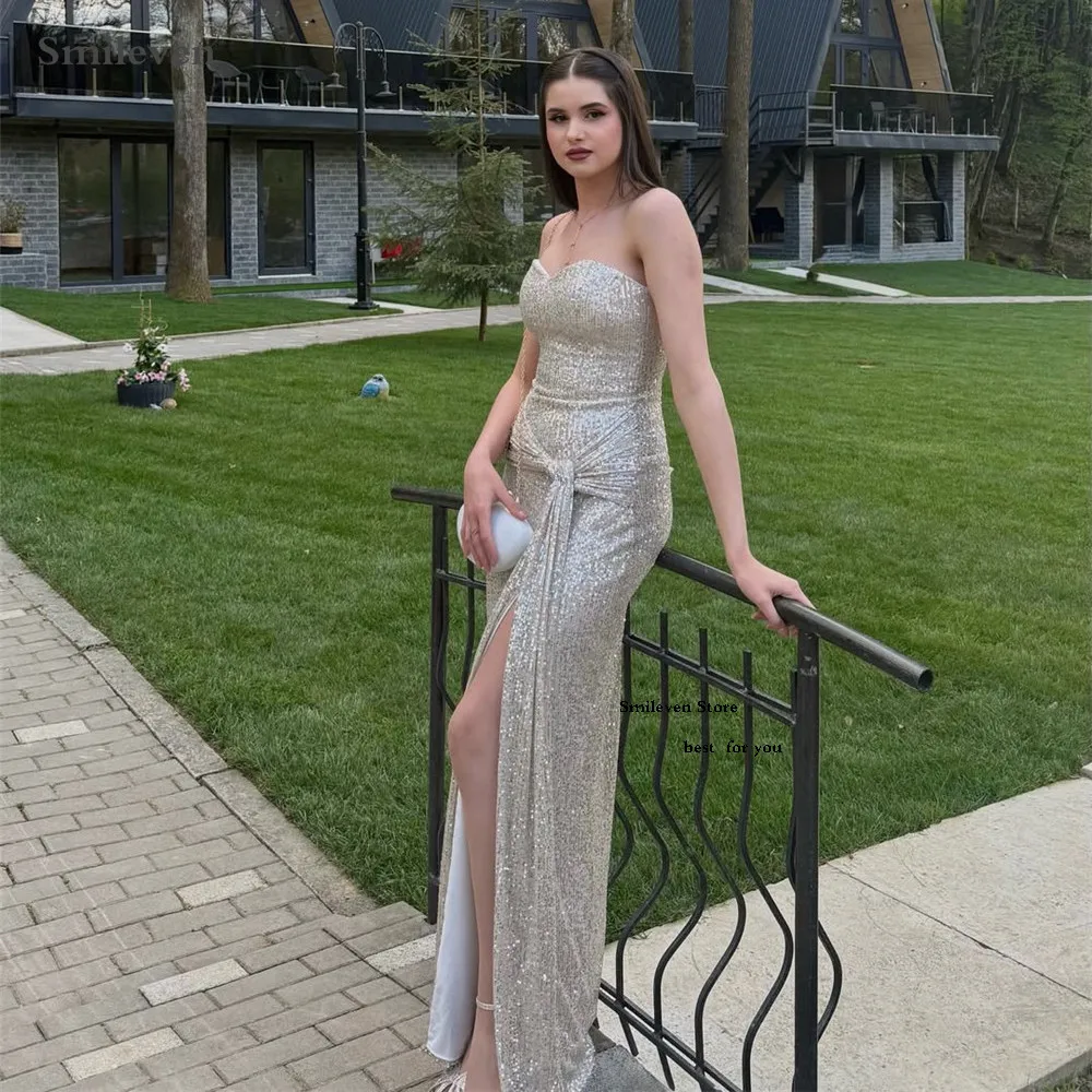 Smileven Luxury Noval Mermaid Evening Dress Sweetheart Formal Prom Dresses Shining Side Silt Party Gowns Customized 2026
Smileven Luxury Noval Mermaid Evening Dress Sweetheart Formal Prom Dresses Shining Side Silt Party Gowns Customized 2026