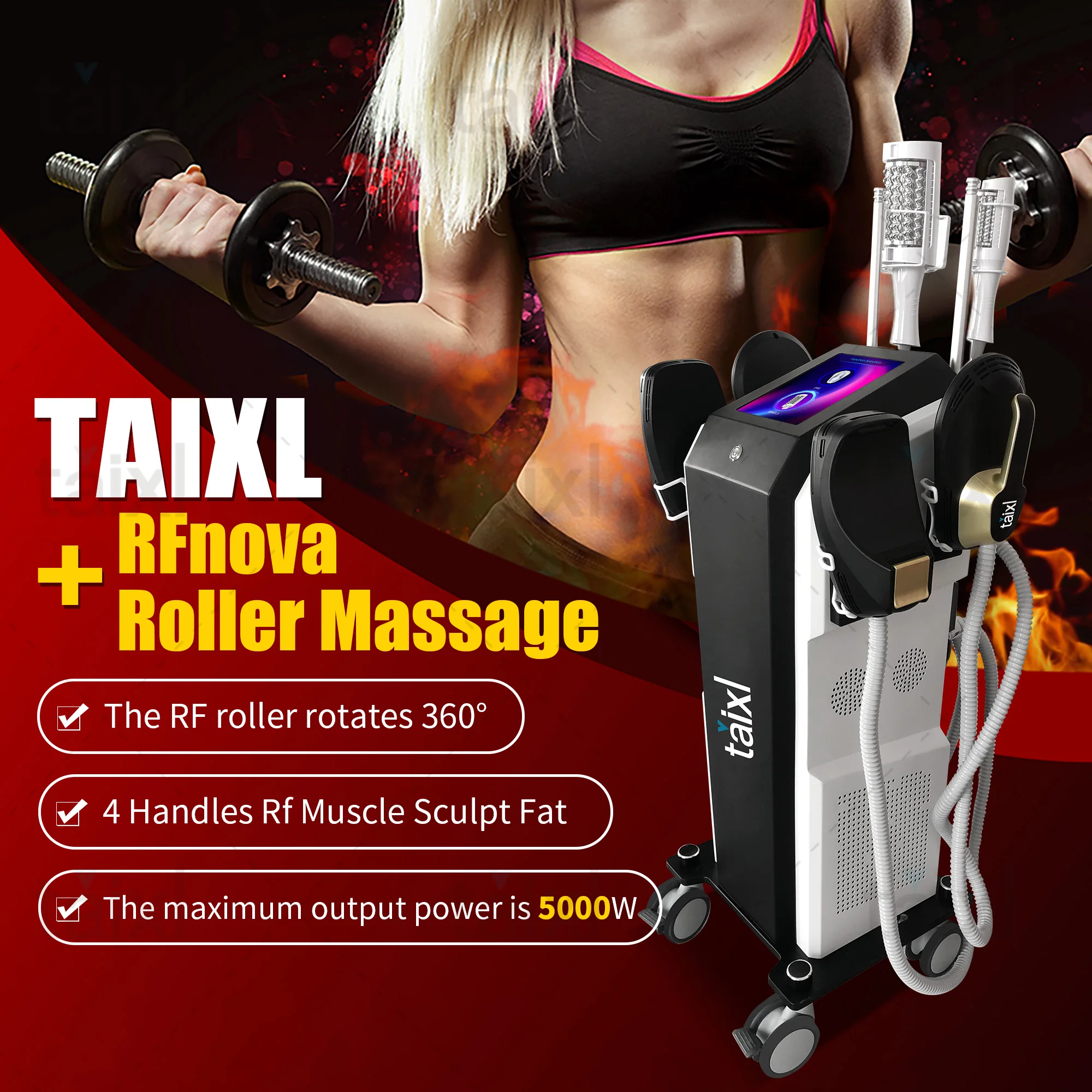 TAIXL 6500 Вт машина для подтяжки ягодиц 2 в 1 машина для скульптуры тела RF роликовый стимулятор мышц массажное оборудование для коррекции фигуры
TAIXL 6500 Вт машина для подтяжки ягодиц 2 в 1 машина для скульптуры тела RF роликовый стимулятор мышц массажное оборудование для коррекции фигуры