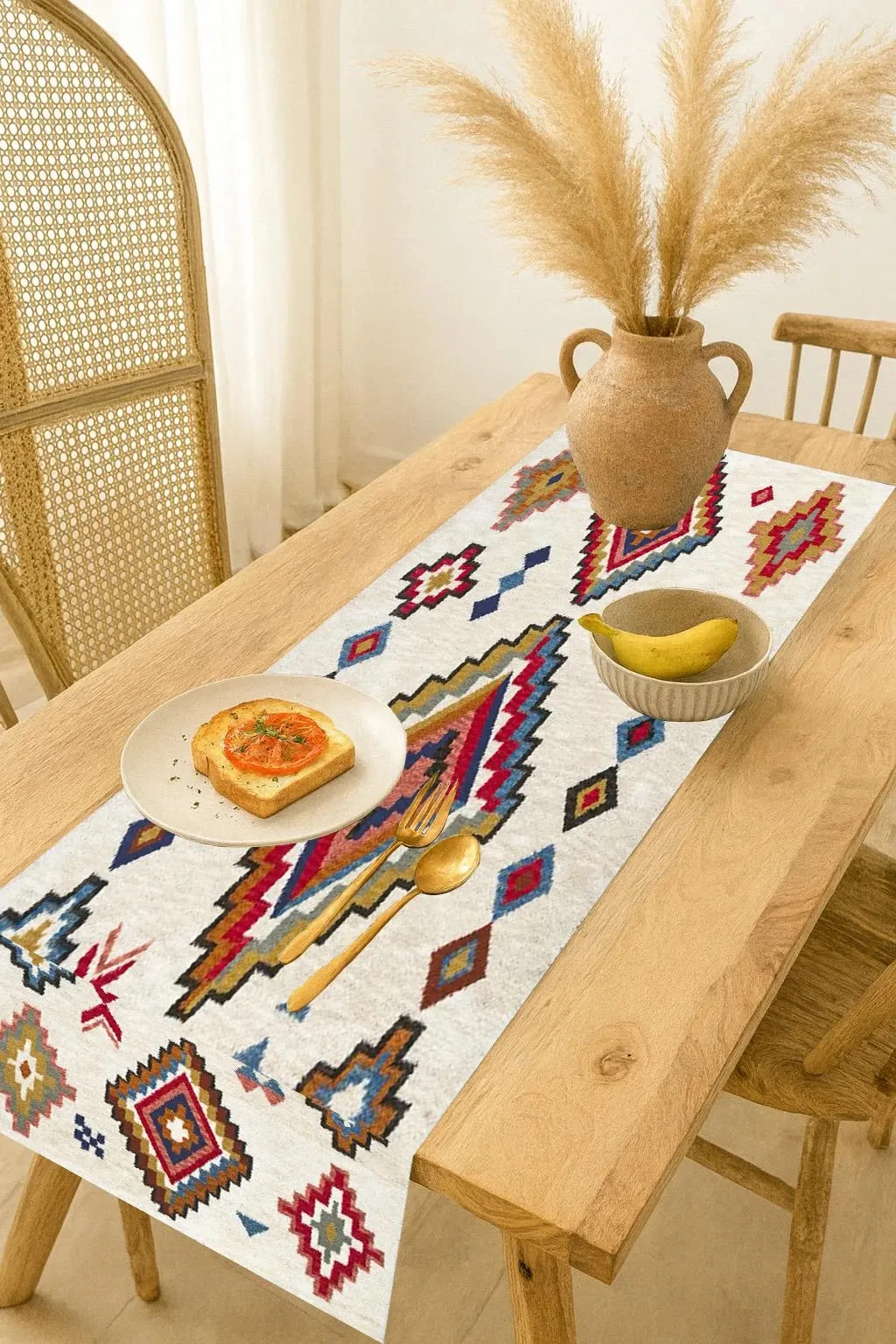 1PC Kilim Pattern Table Runner, Rustic Style, Colorful Design for Dining Room & Indoor Table Decor
1PC Kilim Pattern Table Runner, Rustic Style, Colorful Design for Dining Room & Indoor Table Decor